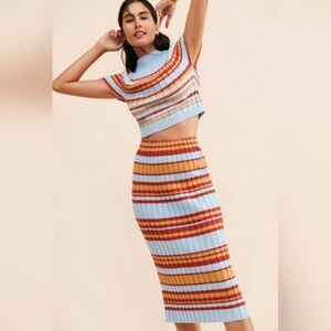 Kourt Rissa Striped Skirt Sz Small